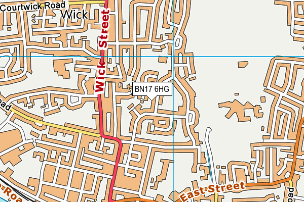 BN17 6HG map - OS VectorMap District (Ordnance Survey)