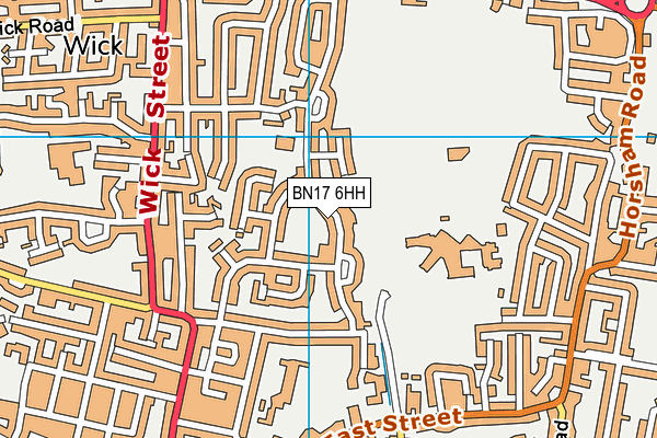 BN17 6HH map - OS VectorMap District (Ordnance Survey)