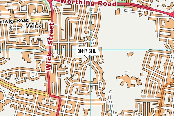 St Catherine's Catholic Primary School, Littlehampton map (BN17 6HL) - OS VectorMap District (Ordnance Survey)