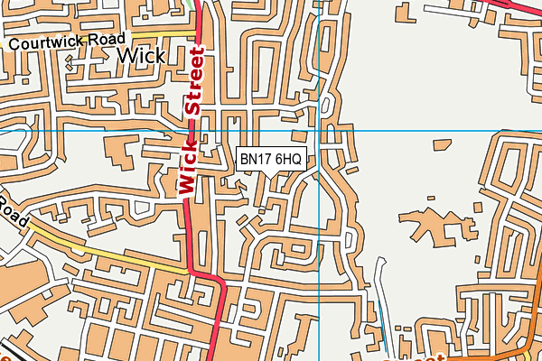 BN17 6HQ map - OS VectorMap District (Ordnance Survey)
