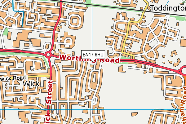 BN17 6HU map - OS VectorMap District (Ordnance Survey)