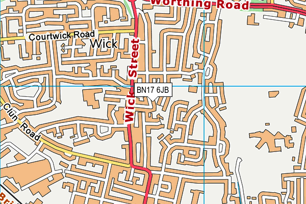 BN17 6JB map - OS VectorMap District (Ordnance Survey)