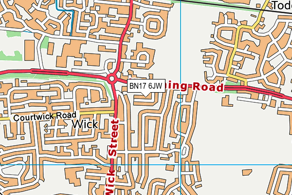 BN17 6JW map - OS VectorMap District (Ordnance Survey)