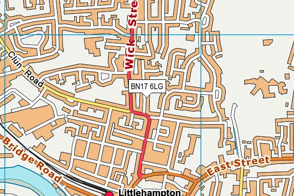 BN17 6LG map - OS VectorMap District (Ordnance Survey)