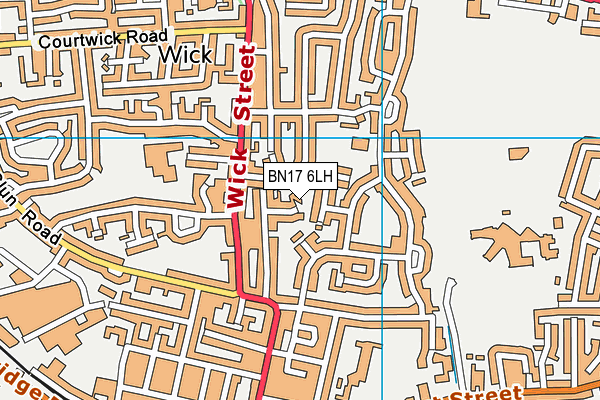 BN17 6LH map - OS VectorMap District (Ordnance Survey)