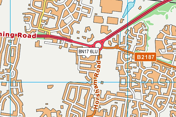 BN17 6LU map - OS VectorMap District (Ordnance Survey)