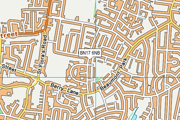 BN17 6NB map - OS VectorMap District (Ordnance Survey)