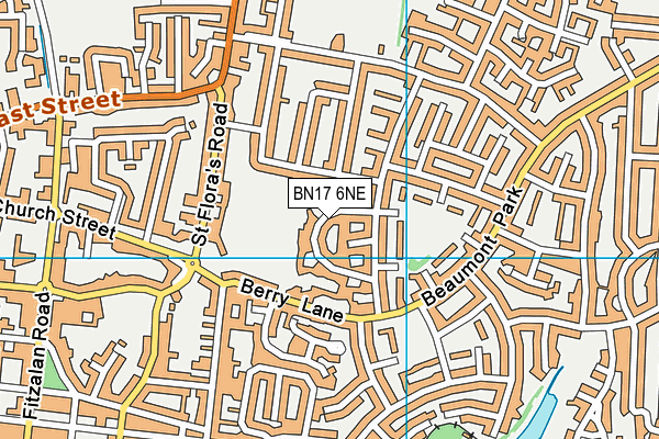 BN17 6NE map - OS VectorMap District (Ordnance Survey)