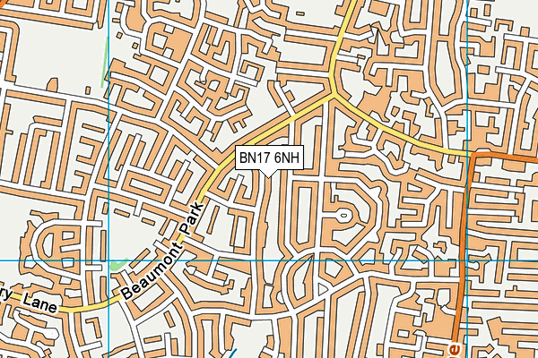 BN17 6NH map - OS VectorMap District (Ordnance Survey)