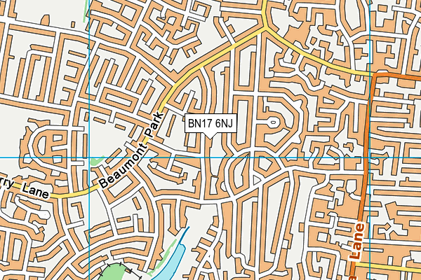 BN17 6NJ map - OS VectorMap District (Ordnance Survey)