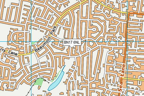 BN17 6NL map - OS VectorMap District (Ordnance Survey)
