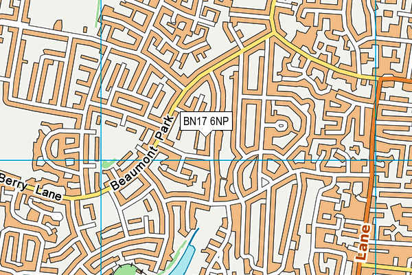 BN17 6NP map - OS VectorMap District (Ordnance Survey)