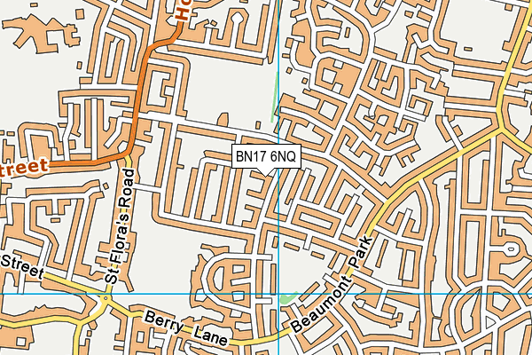 BN17 6NQ map - OS VectorMap District (Ordnance Survey)