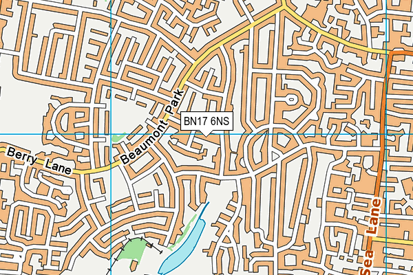 BN17 6NS map - OS VectorMap District (Ordnance Survey)