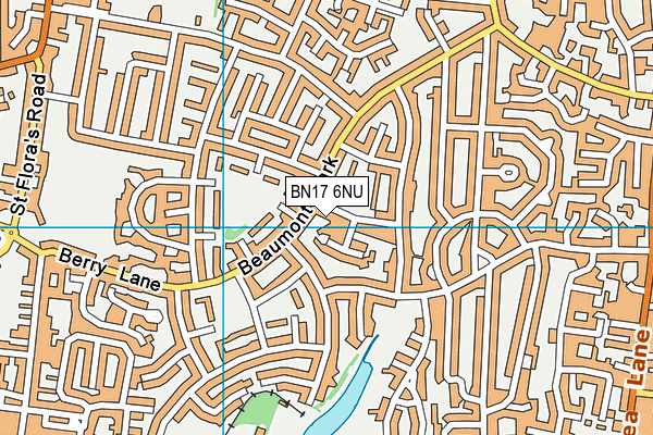 BN17 6NU map - OS VectorMap District (Ordnance Survey)