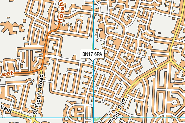 BN17 6PA map - OS VectorMap District (Ordnance Survey)