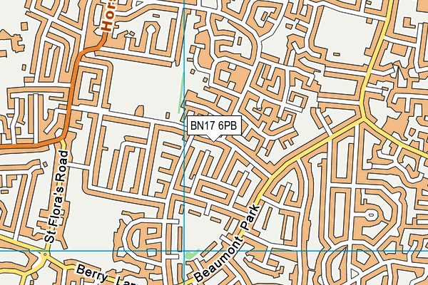 BN17 6PB map - OS VectorMap District (Ordnance Survey)