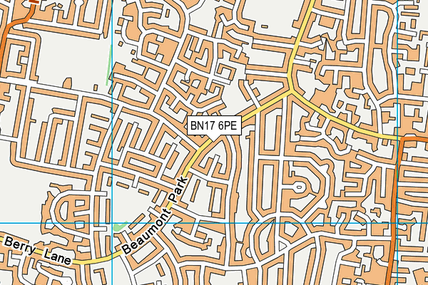 BN17 6PE map - OS VectorMap District (Ordnance Survey)