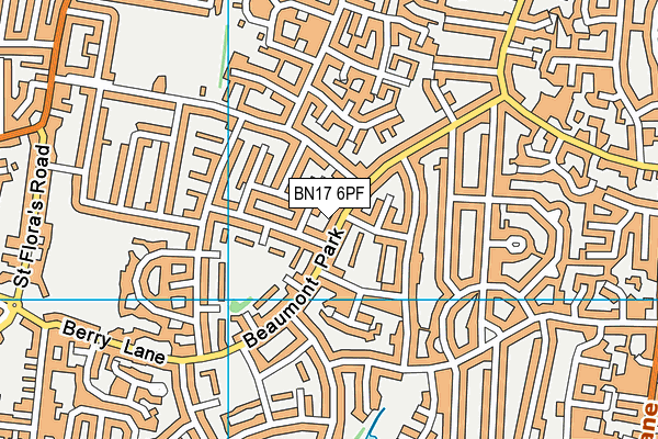 BN17 6PF map - OS VectorMap District (Ordnance Survey)