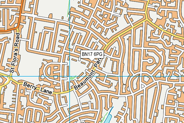 BN17 6PG map - OS VectorMap District (Ordnance Survey)