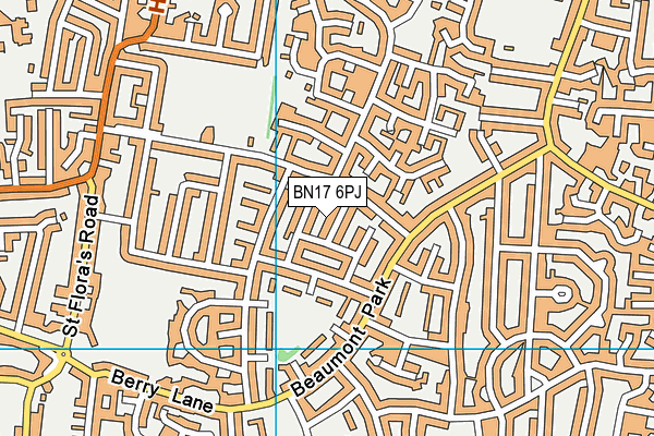 BN17 6PJ map - OS VectorMap District (Ordnance Survey)