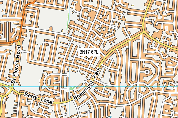 BN17 6PL map - OS VectorMap District (Ordnance Survey)