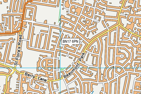 BN17 6PN map - OS VectorMap District (Ordnance Survey)