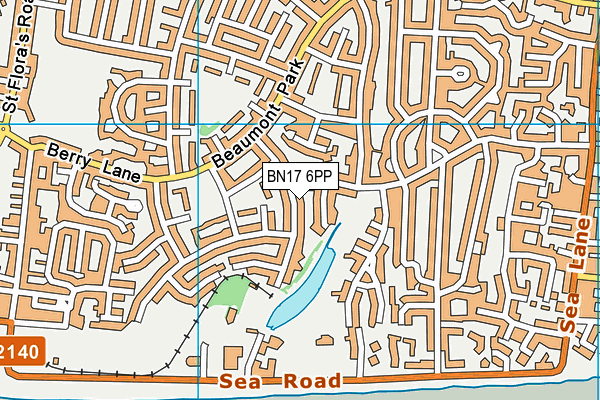 BN17 6PP map - OS VectorMap District (Ordnance Survey)