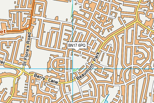 BN17 6PQ map - OS VectorMap District (Ordnance Survey)