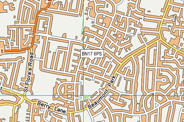 BN17 6PS map - OS VectorMap District (Ordnance Survey)