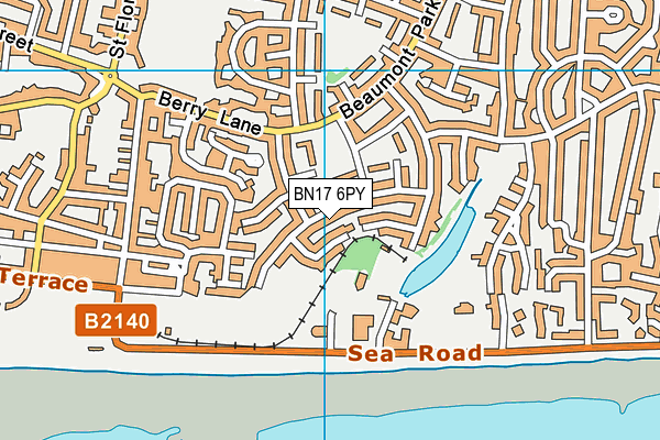 BN17 6PY map - OS VectorMap District (Ordnance Survey)