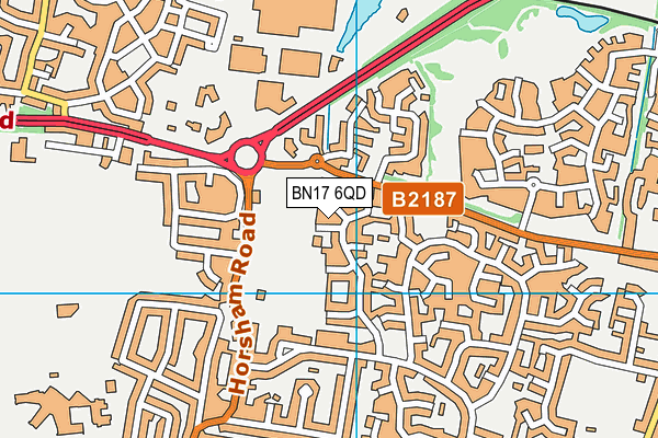 BN17 6QD map - OS VectorMap District (Ordnance Survey)
