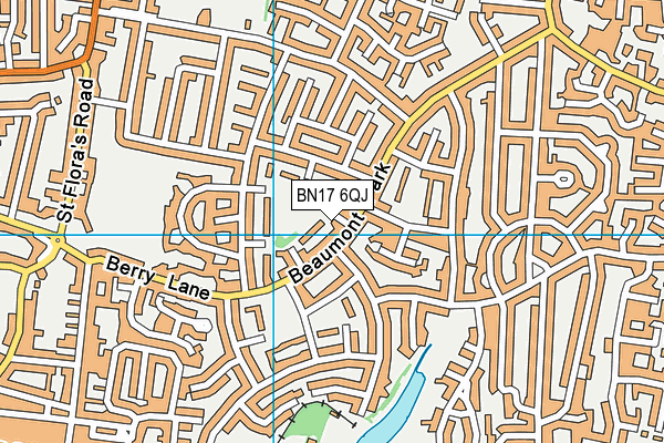 BN17 6QJ map - OS VectorMap District (Ordnance Survey)