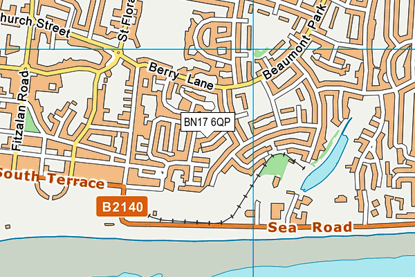 BN17 6QP map - OS VectorMap District (Ordnance Survey)