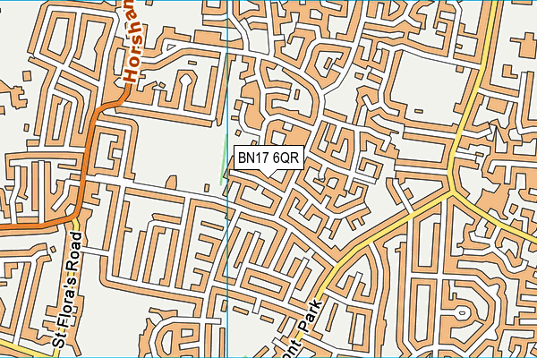 BN17 6QR map - OS VectorMap District (Ordnance Survey)