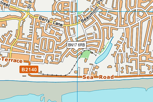 BN17 6RB map - OS VectorMap District (Ordnance Survey)