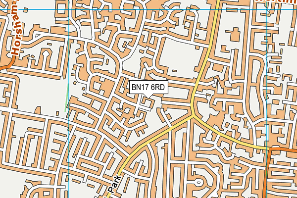 BN17 6RD map - OS VectorMap District (Ordnance Survey)