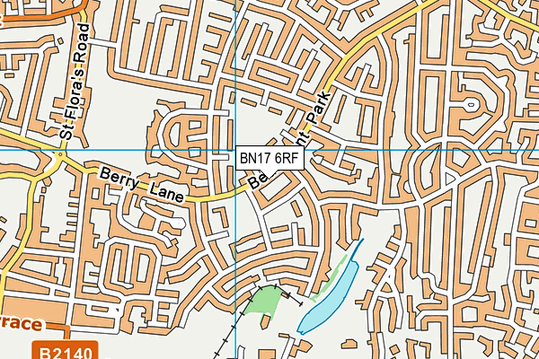 BN17 6RF map - OS VectorMap District (Ordnance Survey)