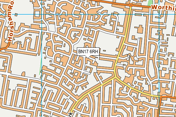 BN17 6RH map - OS VectorMap District (Ordnance Survey)