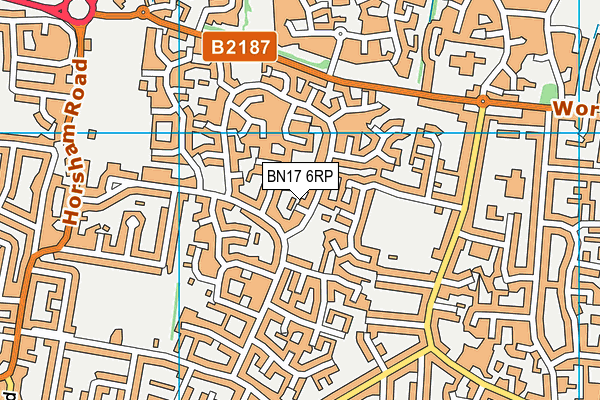 BN17 6RP map - OS VectorMap District (Ordnance Survey)