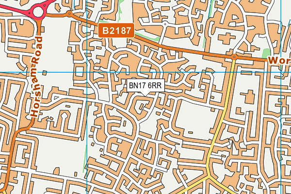 BN17 6RR map - OS VectorMap District (Ordnance Survey)