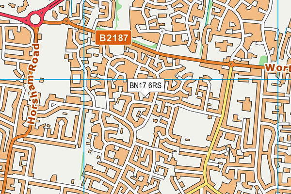 BN17 6RS map - OS VectorMap District (Ordnance Survey)