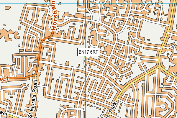 BN17 6RT map - OS VectorMap District (Ordnance Survey)