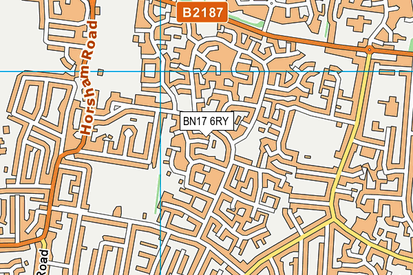 BN17 6RY map - OS VectorMap District (Ordnance Survey)