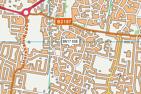 BN17 6SE map - OS VectorMap District (Ordnance Survey)