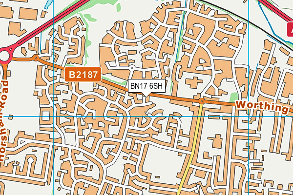 BN17 6SH map - OS VectorMap District (Ordnance Survey)