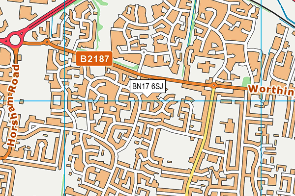 BN17 6SJ map - OS VectorMap District (Ordnance Survey)