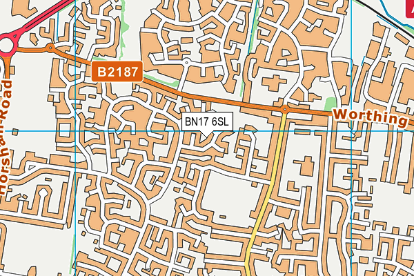 BN17 6SL map - OS VectorMap District (Ordnance Survey)