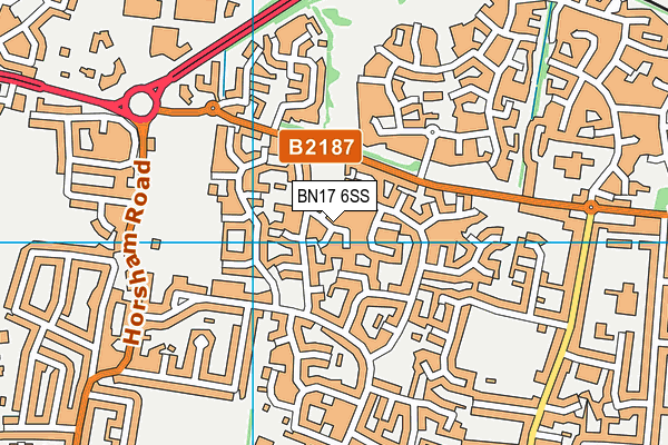 BN17 6SS map - OS VectorMap District (Ordnance Survey)