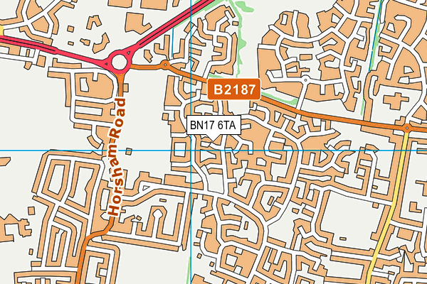 BN17 6TA map - OS VectorMap District (Ordnance Survey)
